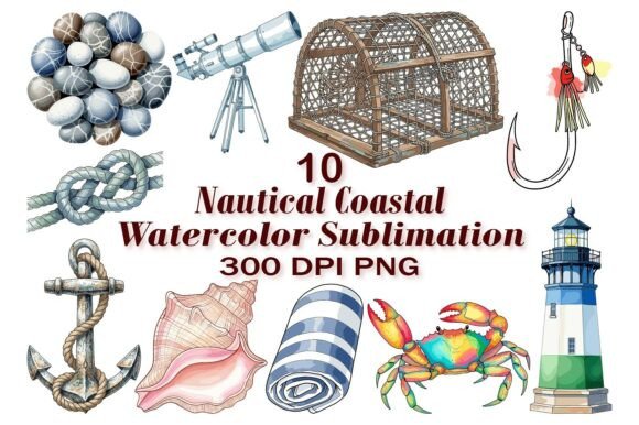 Download Oceanic Treasures Watercolor Sublimation - Premium Resources